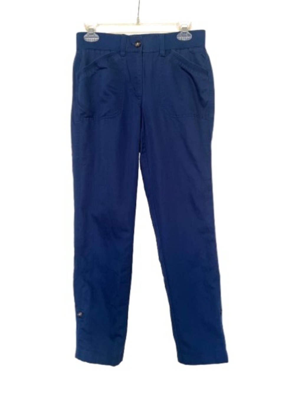 J. Jill Deep Navy Casual Pull-On Pants in Linen and Cotton Blend Size XS